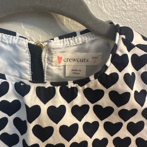 CrewCuts Heart Pattern Dress 3T - Picture 3 of 3